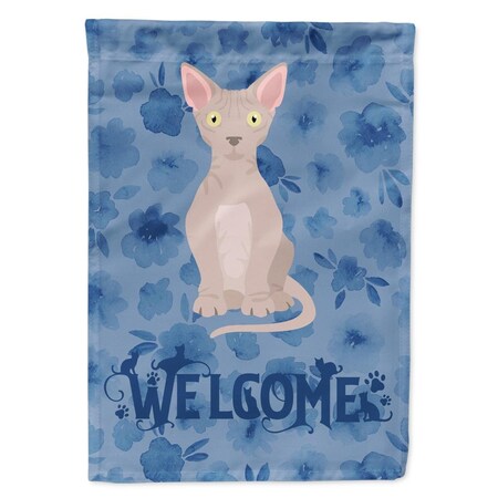 Carolines Treasures 28 x 0.01 x 40 in. Minskin Cat Welcome Flag Canvas House Size CK5042CHF